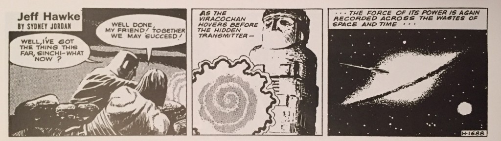 The strip showing the Viracochan entering the idol which houses the alien transmitter