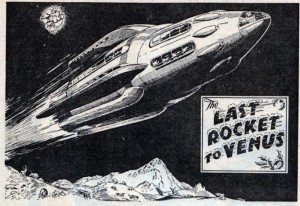 The Ainsworth Rocket coming in to land in "The last rocket to Venus", Hotspur Christmas edition 1939