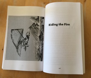 Sydney's illustration to the  story  " Riding the fire"