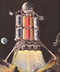 One of `Chesly Bonestell's spacecraft illustrations from Colliers magasine