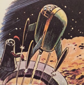 The Mekon had previously developed the technology to fire asteroids towards the inner Solar system.  His Asteroid base in "Space rocks" (Eagle annual 1966)