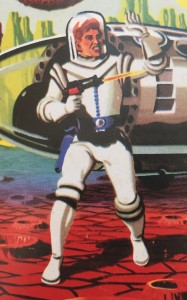 The cover of Adventure  annual 1956 showing a spacesuit identical to those  in Sydney's MARTIAN INVASION