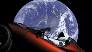 Elon Musk 's car in orbit  shows an uncanny resemblance to  the famous scene in Sydney's  ANTI-GRAVITY MAN